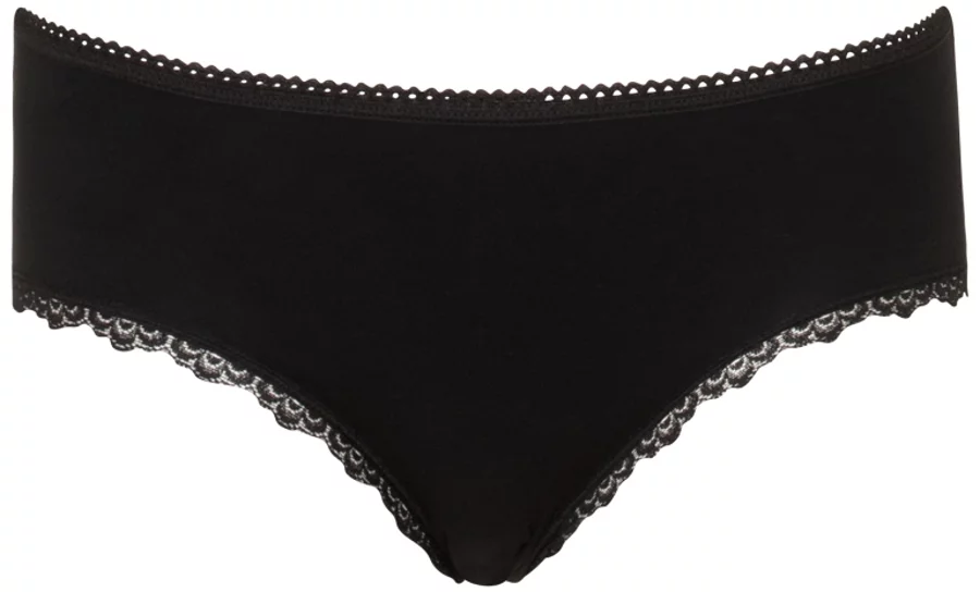 Women's organic hipster with lace trim