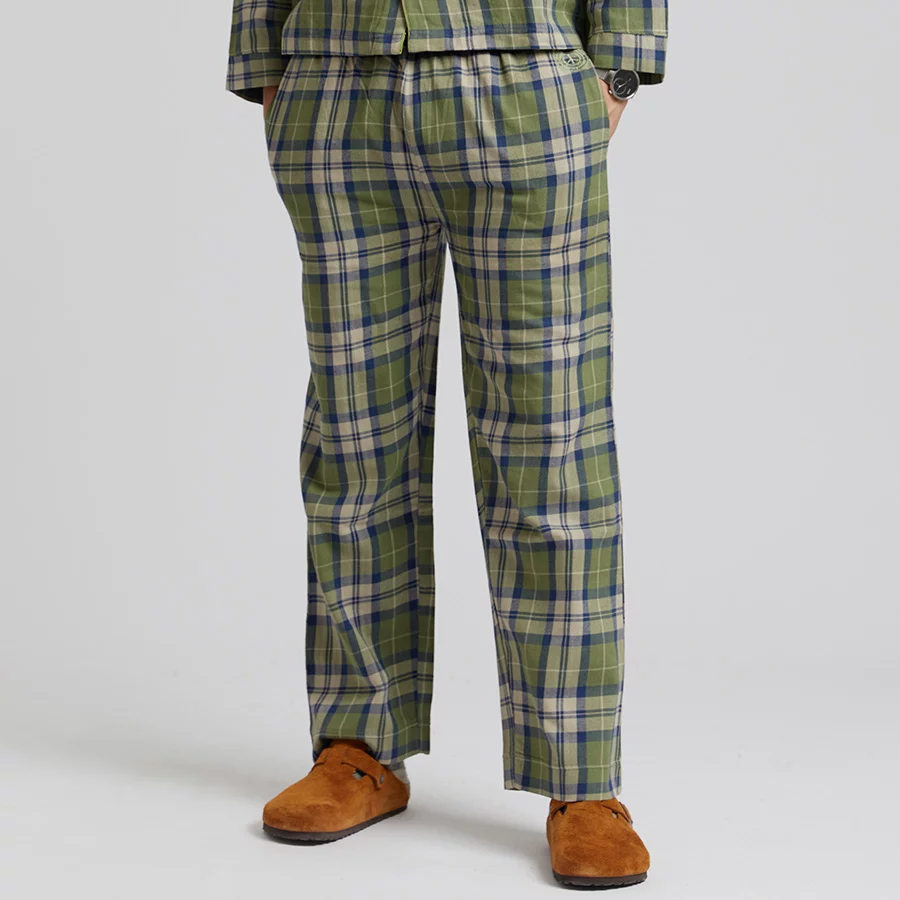 JIM JAM Womens Organic Cotton Pyjama Bottoms Green - Komodo Fashion