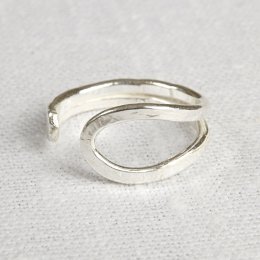 La Jewellery Recycled Silver Wave Ring