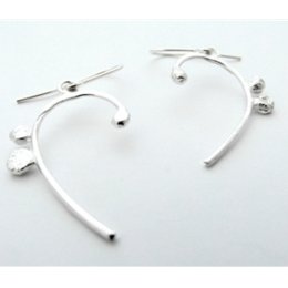 LA Jewellery Clef Recycled Silver Earrings