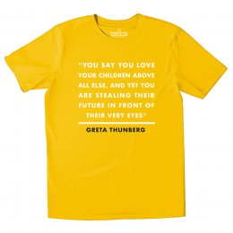 All Riot Greta Thunberg Organic T-Shirt - Yellow