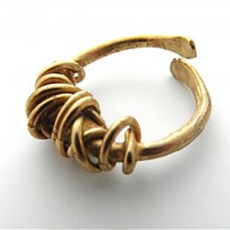 La Jewellery Recycled Brass Fil Embale Ring