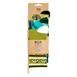 Fair Trade Trees, Bikes & Circuit Boards Bamboo Sock Pack - 3 Pairs - UK7-11