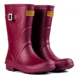 Lakeland Short Wellington Boots - Burgundy