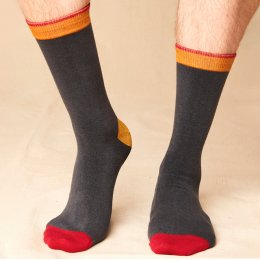 Nomads Plain Socks - Lead - UK 7-11