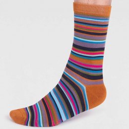 Thought Matias Bamboo Stripe Socks - Golden - UK7-11
