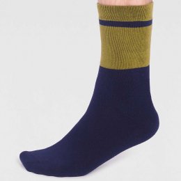 Thought Gordon Organic Cotton Plain Walker Socks - Lichen Green - UK7-11