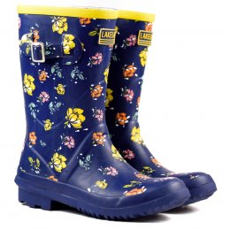 Lakeland Short Wellington Boots - Navy Floral