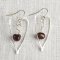 LA Jewellery Recycled Silver Captured Heart Earrings