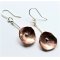 LA Jewellery Recycled Nectar Copper and Silver Drop Earrings
