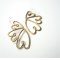 LA Jewellery Three Hearts Entwined Recycled Brass Earrings