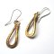 La Jewellery Recycled Brass Wave Earrings