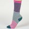 Thought Violet Pink Katleen Stripe Socks - UK 4-7