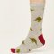 Thought Mid Grey Marle Dinosaur Organic Cotton Socks - UK7-11