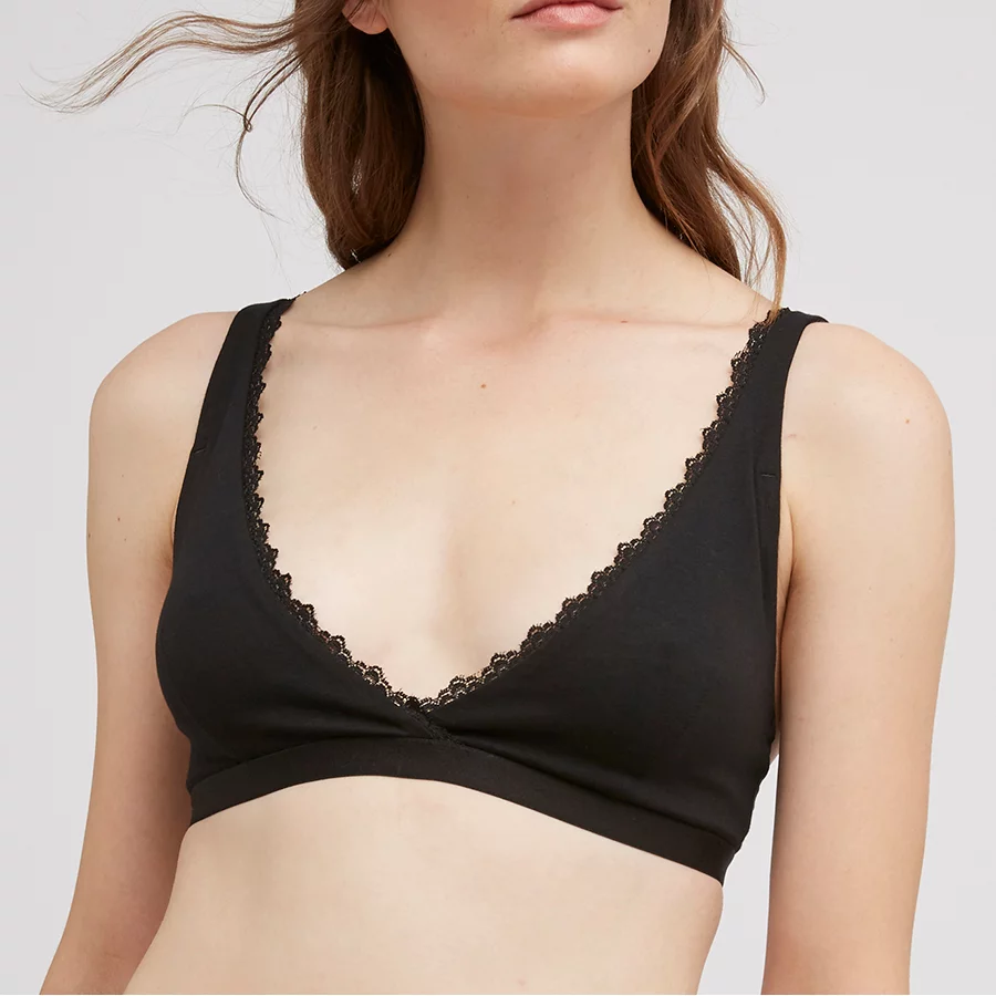 Natural Fairtrade Soft bra, Black